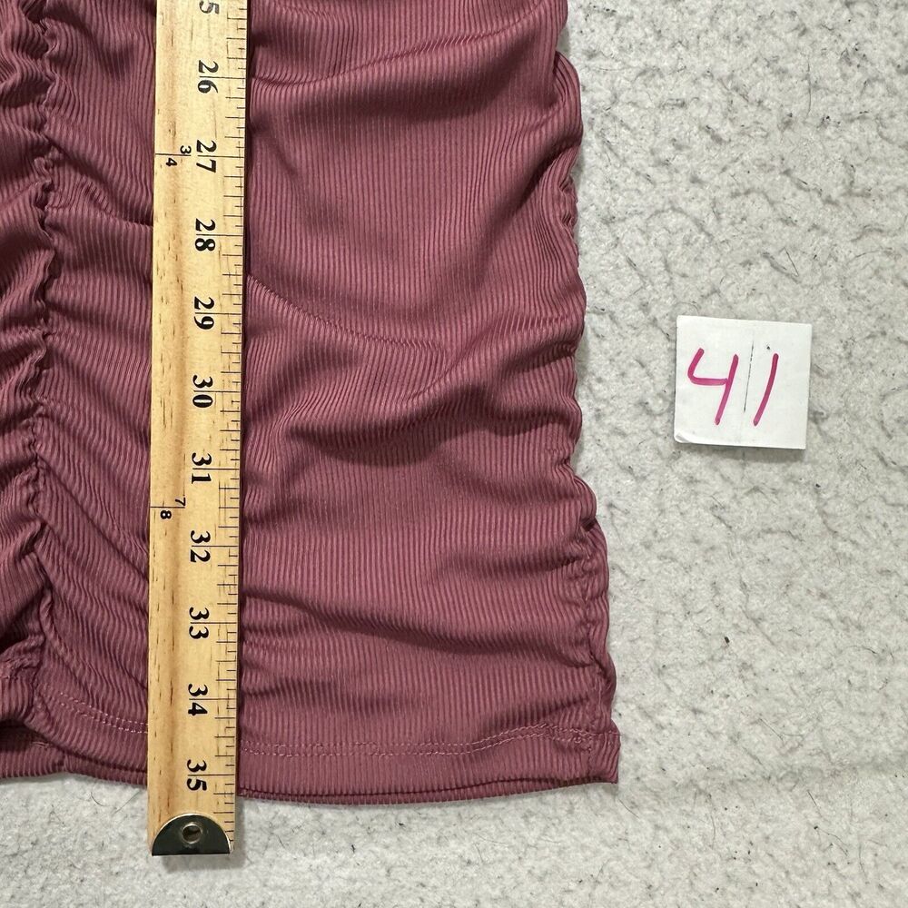 H&M Divided Womens Medium Pullover Purple Short Sleeve Ruched Mini Dress Stretch - Picture 9 of 12